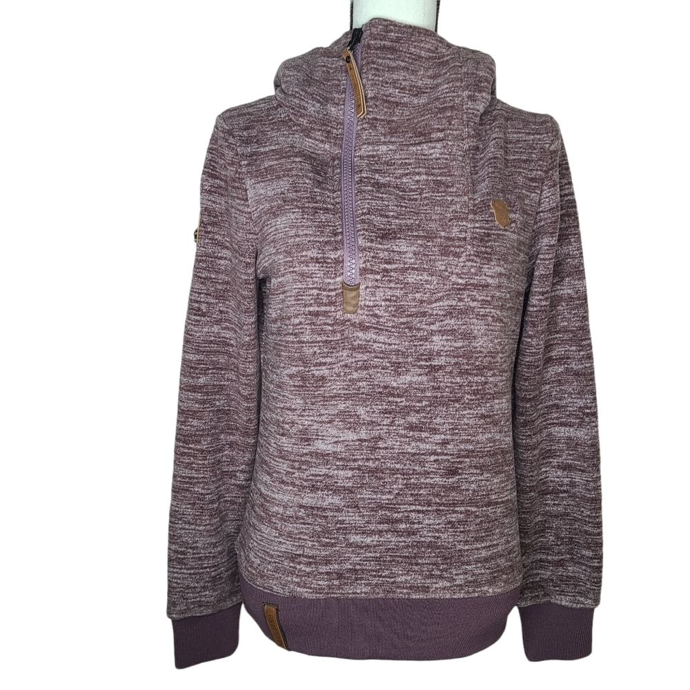 Naketano Fleece Pullover Hoodie Heathered Purple Small